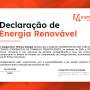 Uniodonto recebe a Declaração de Energia Renovável 